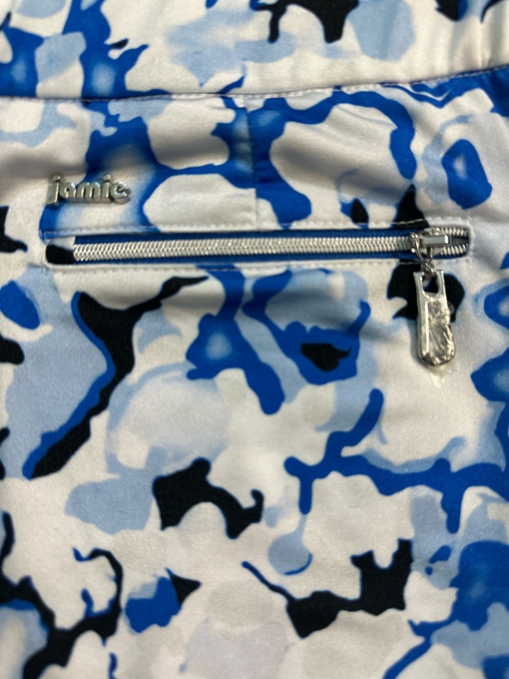 jamie sadock White and Blue Print Mini Skirt Size M - Picture 6 of 11